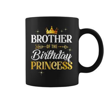 Brother Of The Birthday Princess Girl Party Matching Family Coffee Mug - Seseable