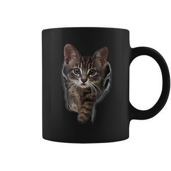 Brown-Kitten Staring-Cute Cats Coffee Mug | Mazezy UK