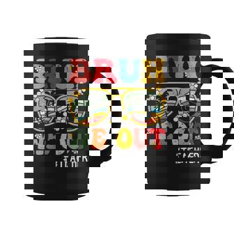Bruh We Out Teacher Groovy Floral Schools Out For Summer Coffee Mug | Mazezy