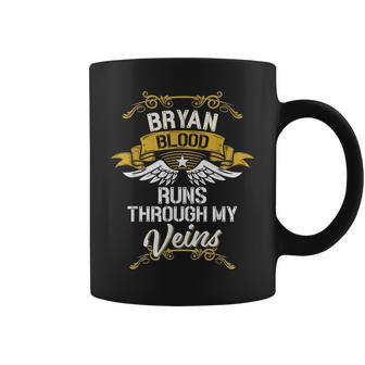 Bryan Blood Runs Through My Veins Coffee Mug | Mazezy