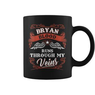 Bryan Blood Runs Through My Veins Family Christmas Coffee Mug - Seseable