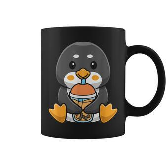 Bubble Milk Tea Penguin Cute Penguin Drinking Boba Milk Tea Drinking Funny Designs Funny Gifts Coffee Mug | Mazezy