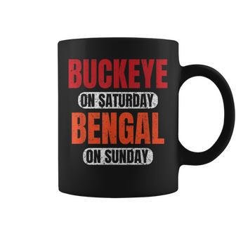 Buckeye On Saturday Bengal On Sunday Cincinnati Funny Gift Coffee Mug | Mazezy