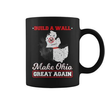 Build A Wall Make Ohio Great Again Funny State Gift Parody Coffee Mug | Mazezy