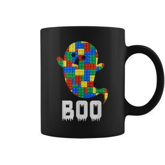 Building Blocks Ghost Boo Master Builder Halloween Boys Coffee Mug - Monsterry AU