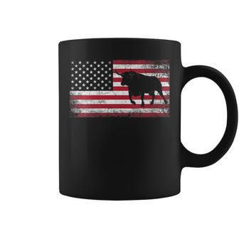 Bull Cow Rodeo Gift 4Th Of July American Flag Usa American Rodeo Funny Gifts Coffee Mug | Mazezy