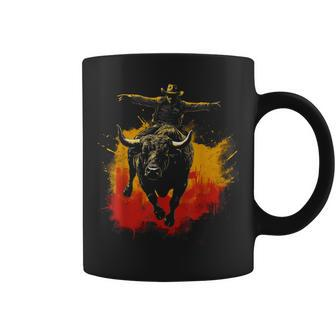 Bull Riding Bull Rider Graphic For Men Coffee Mug | Mazezy