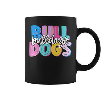 Bulldogs Colorful School Spirit Coffee Mug - Seseable