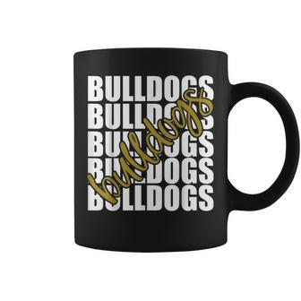 Bulldogs Gold School Sports Fan Team Spirit Coffee Mug - Monsterry