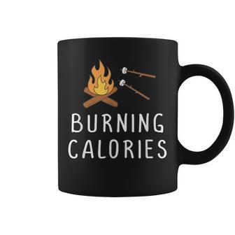 Burning Calories Campfire Marshmallows Funny Camping Smores Coffee Mug - Thegiftio UK