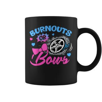 Burnouts Or Bows Gender Reveal Baby Announcement Coffee Mug - Monsterry CA