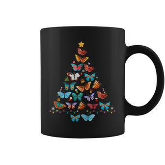 Butterfly Christmas Tree Ugly Christmas Sweater Coffee Mug - Monsterry DE