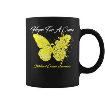 Butterfly Hope For A Cure Childhood Cancer Awareness Coffee Mug - Seseable