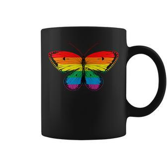 Butterfly Rainbow Print Rainbow Butterfly Coffee Mug - Seseable