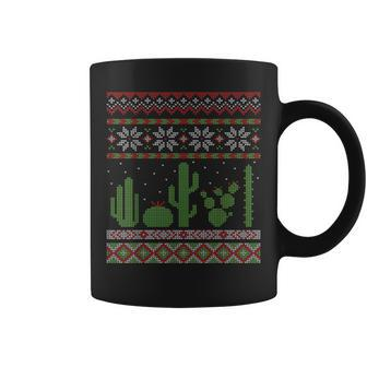 Cactus Ugly Christmas Sweater Southwest Cacti Succulent Coffee Mug - Monsterry