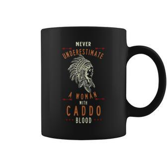 Caddo Native American Indian Woman Never Underestimate Coffee Mug - Seseable