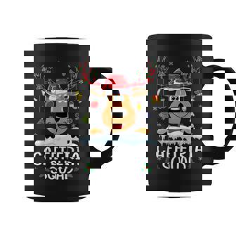 Cafeteria Squad Reindeer Santa Hat Christmas Family Coffee Mug | Seseable CA