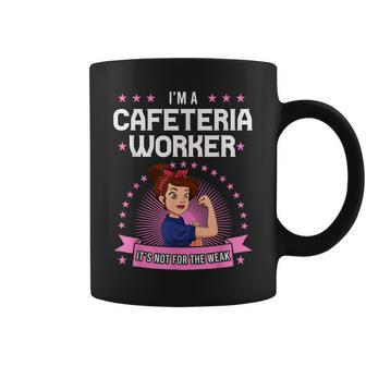 Cafeteria Worker Strong Woman Lunch Lady Food Service Crew Coffee Mug - Monsterry