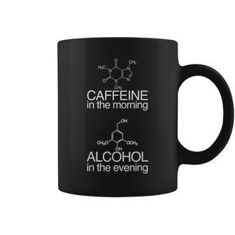 Caffeine Molecule & Alcohol Molecule T Coffee Mug - Seseable