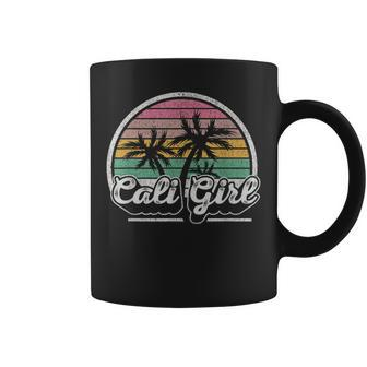 Cali Girl California Retro California Palm Trees Summer Coffee Mug - Seseable