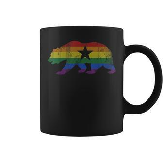 California Bear Lgbtq Gay Lesbian Pride Flag Men Women Coffee Mug | Mazezy