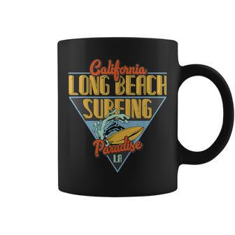 California Long Beach Surfing Paradise La Surfboard Coffee Mug | Mazezy