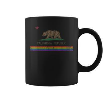 California Republic Bear Lgbt Gay Pride Month Rainbow Flag Coffee Mug | Mazezy