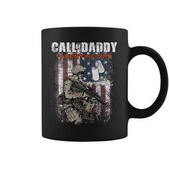 Call Of Daddy Fatherhood Ops American Us Army Fathers Day Gift For Mens Coffee Mug | Mazezy