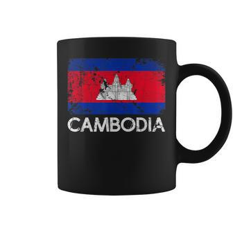 Cambodian Flag Vintage Made In Cambodia Coffee Mug | Mazezy