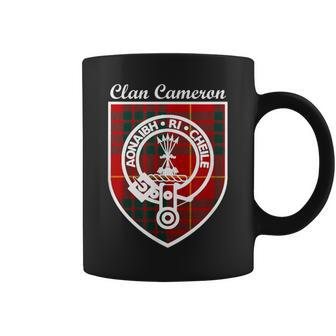 Cameron Surname Scottish Clan Tartan Crest Badge Coffee Mug | Mazezy AU