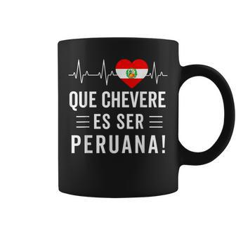 Camiseta Peruana Peruvian Flag Pride Peru Women Mujer Coffee Mug - Monsterry CA