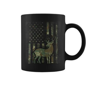 Camo American Flag Buck Hunting For Deer Hunter Coffee Mug - Monsterry CA