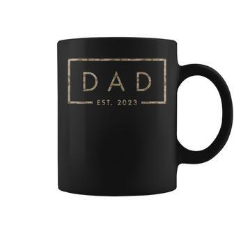 Camo Dad Est 2023 First Fathers Day 2023 New Dad Birthday Gift For Mens Coffee Mug | Mazezy CA