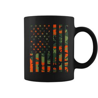 Camouflage American Flag For Hunters And Men Women Patriots Coffee Mug - Monsterry CA