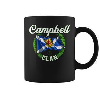 Campbell Clan Scottish Last Name Scotland Flag Funny Last Name Designs Funny Gifts Coffee Mug | Mazezy