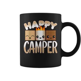 Campfire Camping Outdoor Friends Smores Happy Camper Coffee Mug - Thegiftio UK
