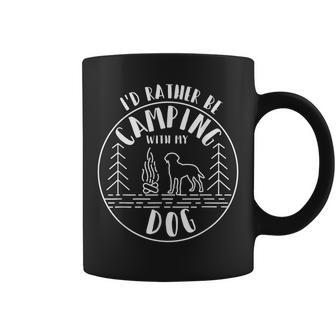 Camping Design Id Rather Be Camping With My Dog Gift For Women Coffee Mug - Thegiftio UK