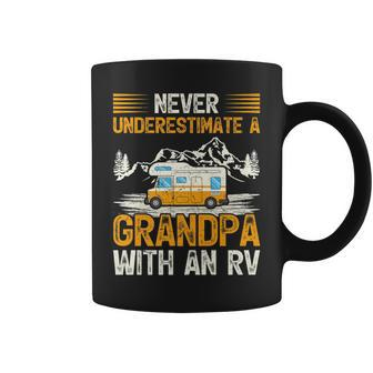 Camping Lover Never Underestimate A Grandpa With An Rv Coffee Mug | Mazezy