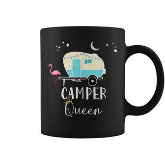 Camping Queen Funny Outdoor Camper Rv Hiking Camping Funny Gifts Coffee Mug | Mazezy