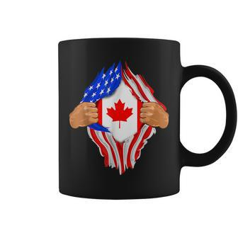 Canadian Blood Inside Me | Canada Flag Coffee Mug | Mazezy