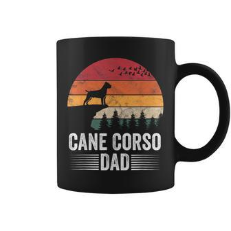 Cane Corso Dad Italian Mastiff Dog Sunset Retro Apparel Coffee Mug | Mazezy