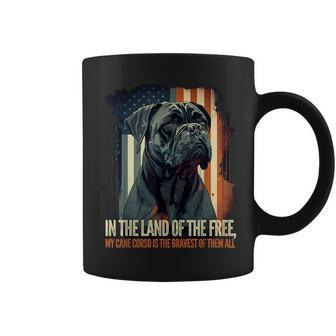 Cane Corso Italian Mastiff Dog Patriotic Usa American Flag Coffee Mug | Mazezy