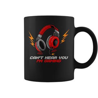 Cant Hear You Im Gaming Video Gamer Headset Statement Coffee Mug | Mazezy DE