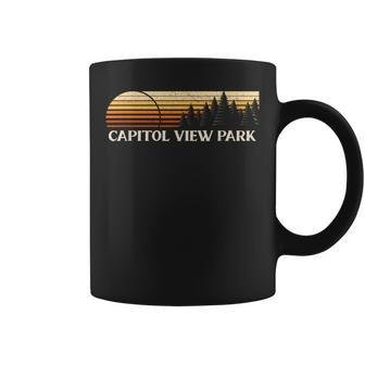 Capitol View Park Md Vintage Evergreen Sunset Eighties Coffee Mug | Mazezy