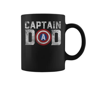 Captain Dad Superhero Men Funny Fathers Day Father Dad Gift For Mens Coffee Mug | Mazezy