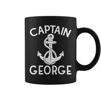 Captain George Boating Yacht Boat Ship Anchor Coffee Mug | Mazezy