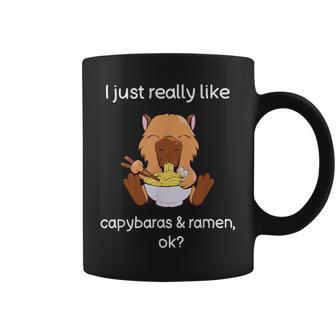 Capybara Ramen Lover Capybaras And Ramen Coffee Mug | Mazezy