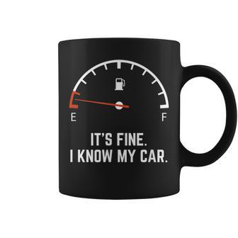 Car Gas Gauge On Empty Low Fuel Funny Coffee Mug | Mazezy