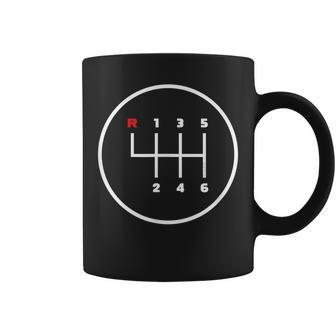 Car Manual Gear Shifter Knob Pattern 6 Speed Coffee Mug | Mazezy