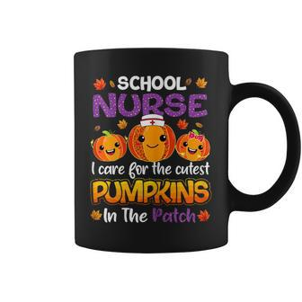 I Care For The Cutest Pumpkins In Patch School Nurse Fall Coffee Mug - Thegiftio UK